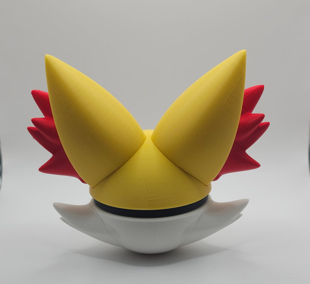 Pokemon Character Design- 3D Printed Pokeball- Fennekin- Unique Display Collectible