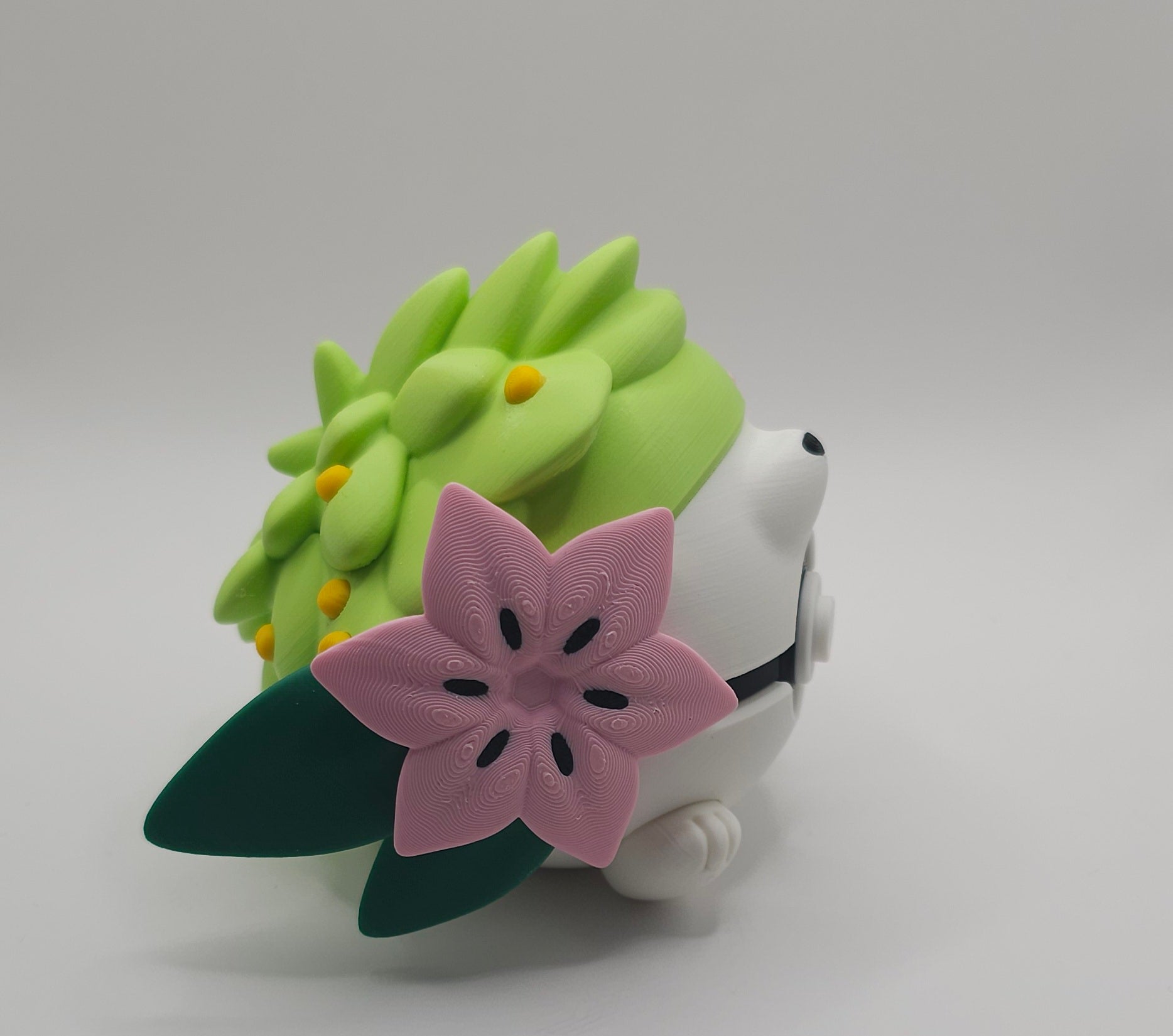 Pokemon Character Design- 3D Printed Pokeball- Shaymin (Land Form)- Unique Display Collectible