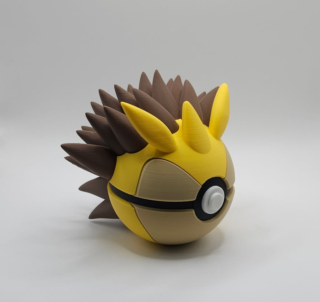 Pokemon Character Design - 3D Printed Pokeball - Sandslash - Unique Display Collectible