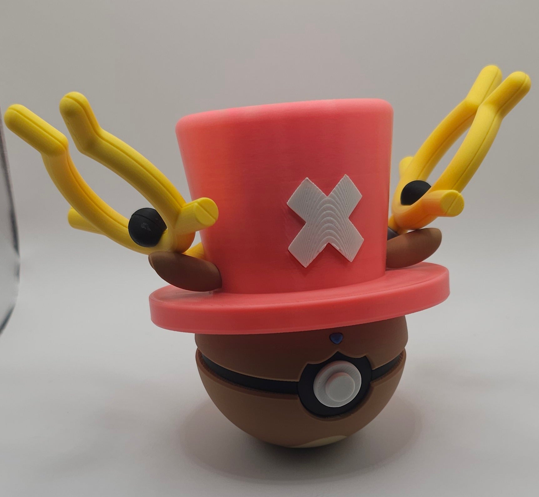 Chopper One Piece x Stantler Pokemon Character Design- 3D Printed Pokeball- Unique Display Collectible