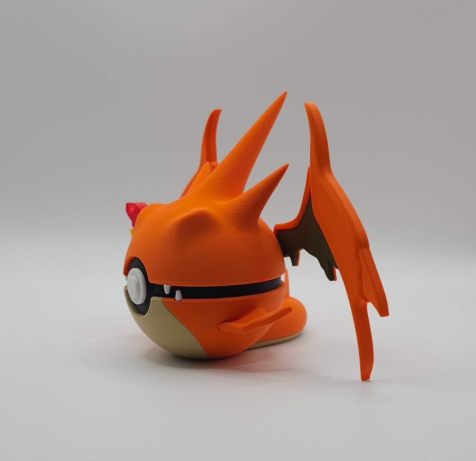 Pokemon Character Design- 3D Printed Pokeball- Mega Charizard Y- Unique Display Collectible