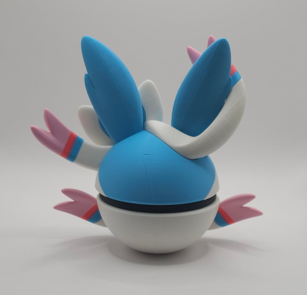 Sylveon Character Design- 3D Printed Display Ball- Unique Display Collectible