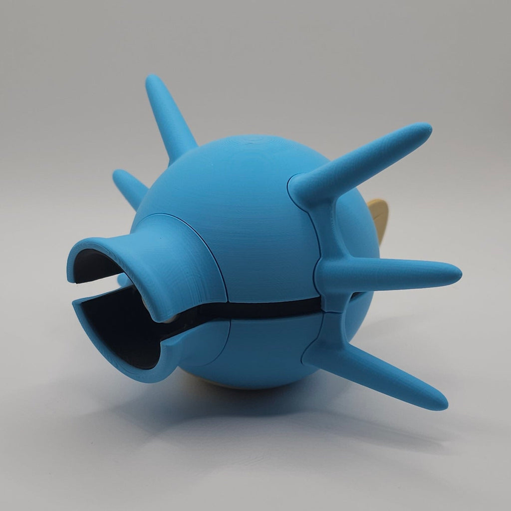 Pokemon Character Design- 3D Printed Pokeball- Horsea- Unique Display Fan Art Collectible