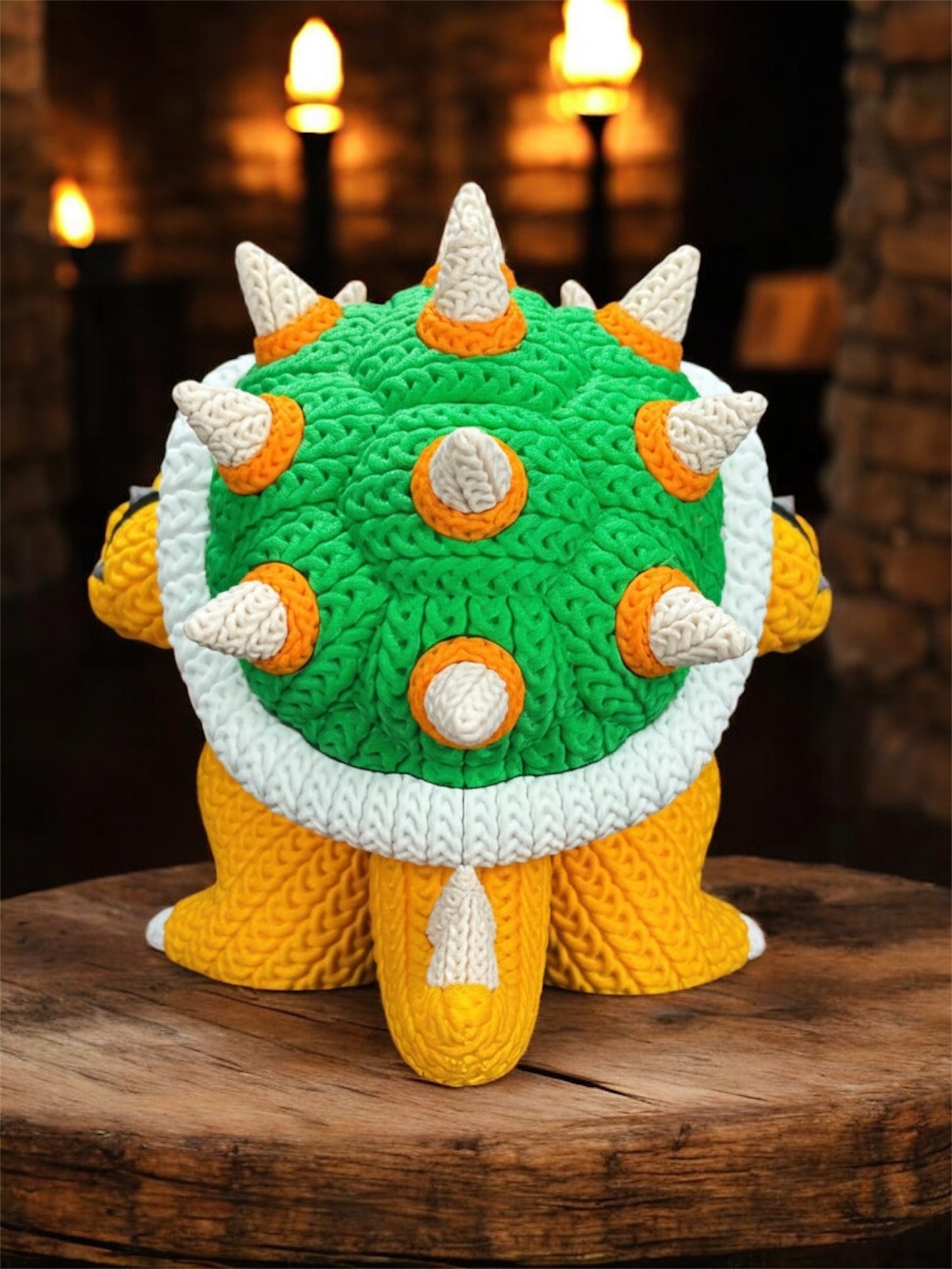 Knitted Design - 3D Printed Bowser - Unique Display Collectible