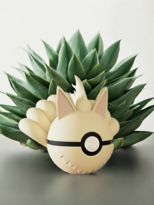 Pokemon Character Design - 3D Printed Pokeball - Ninetales - Unique Display Collectible