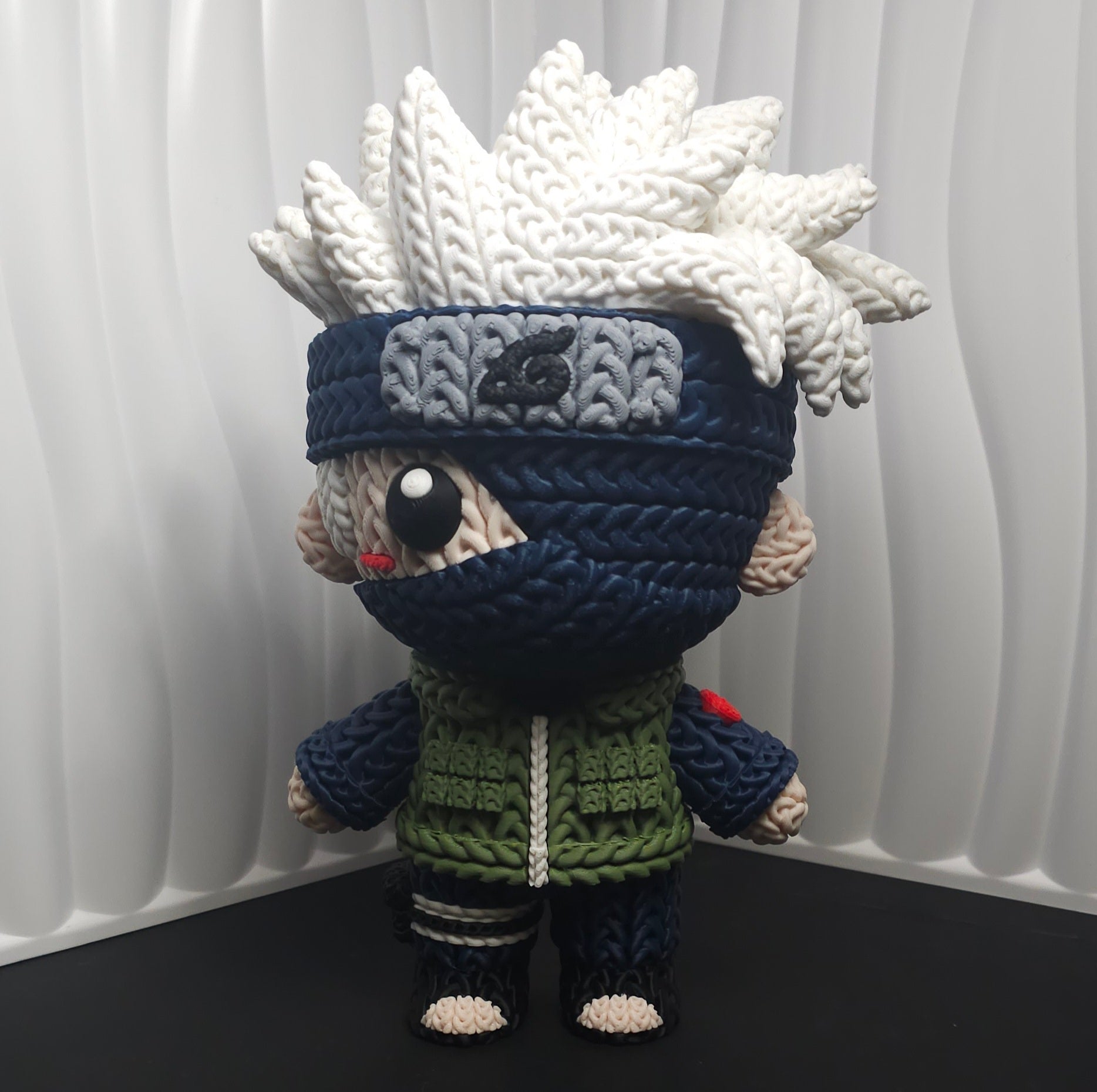 Knitted Design - 3D Printed Naruto inspired Character Figures - Unique Display Collectibles