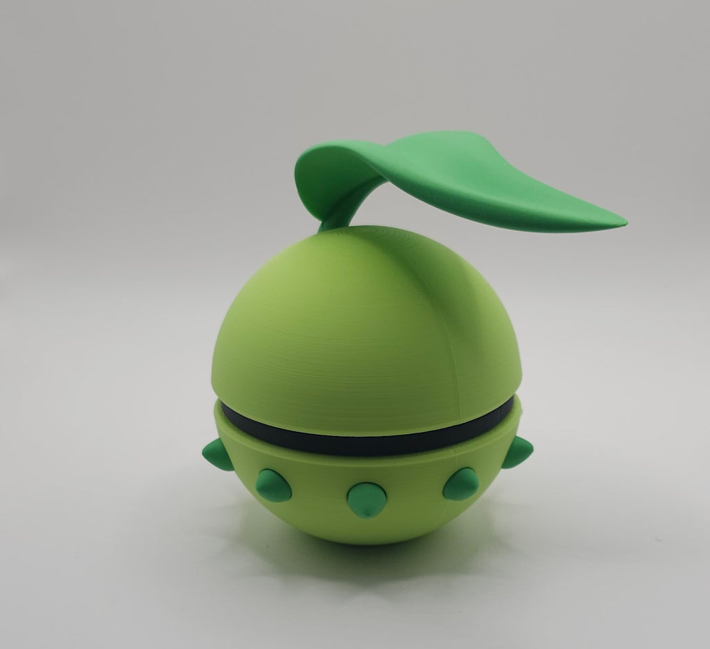 Pokemon Character Design- 3D Printed Pokeball- Chikorita- Unique Display Collectible