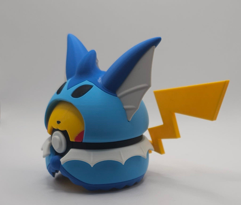 Pokemon Pikachu-Umbreon Poncho Design- 3D Printed Pokeball- Unique Display Fan Art Collectible