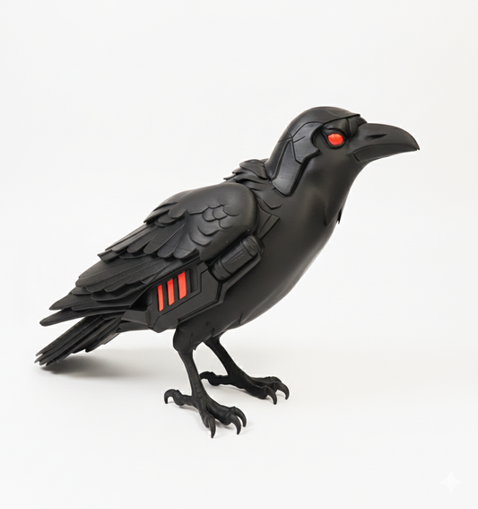 Mephisto Bird- 3D Printed Figure- Unique Display Collectible