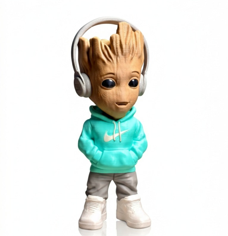 Urban Tree Character- Streetwear Style- 3D Printed Figure- Unique Display Collectible