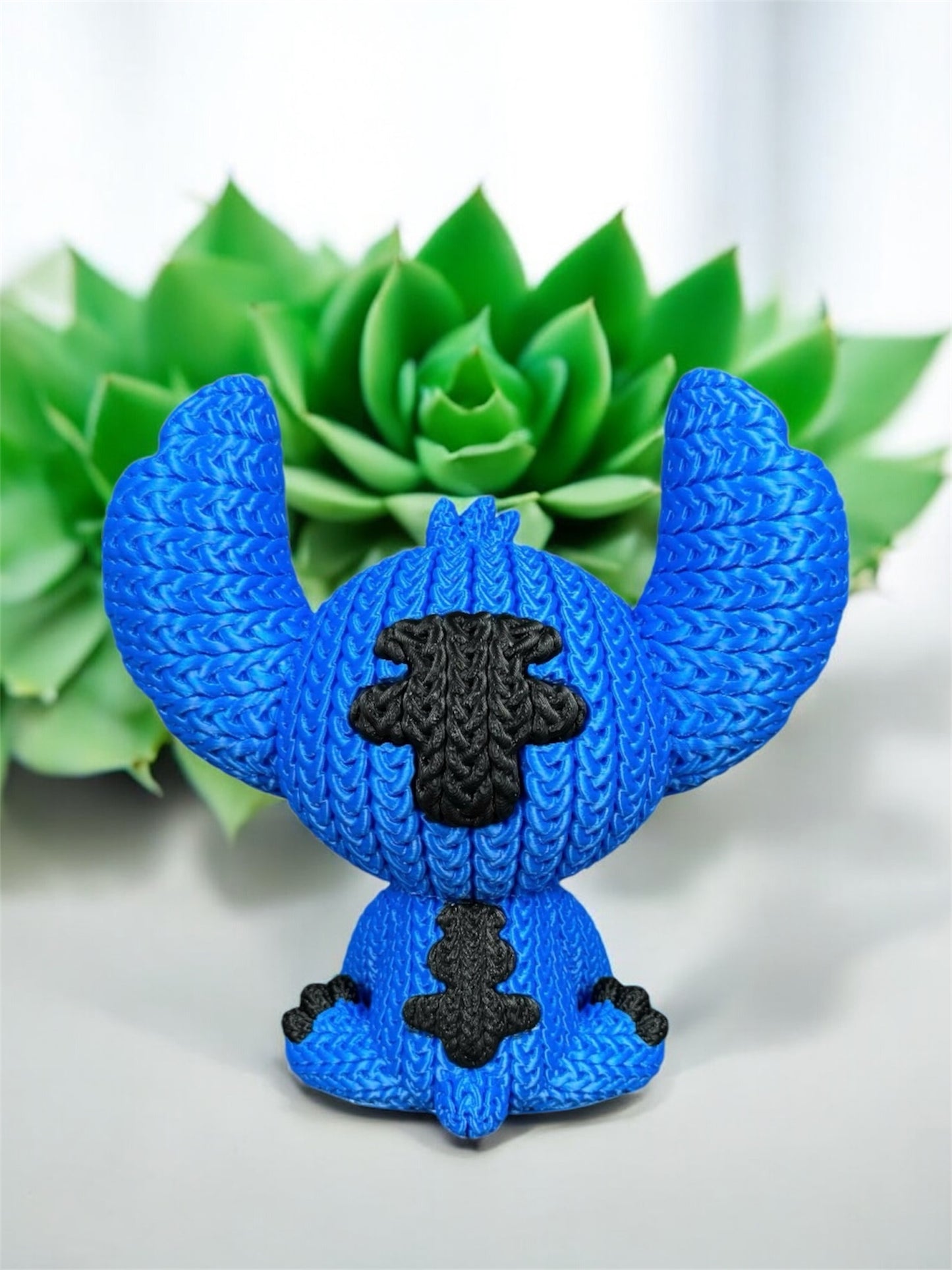 Knitted Design - 3D Printed Lilo & Stitch Inspired Character Figures - Unique Display Collectible