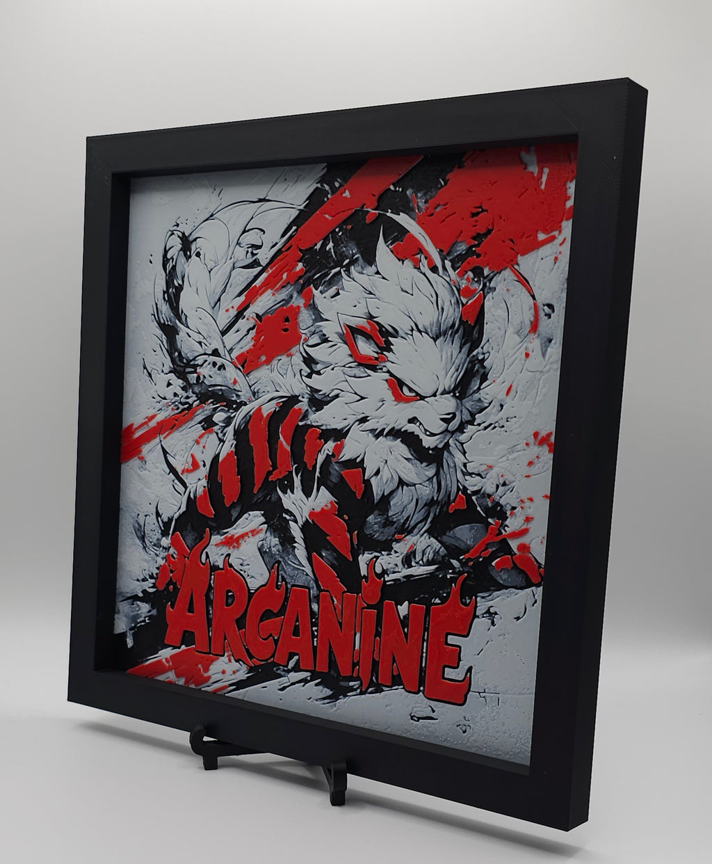 Pokemon Inspired Design - Arcanine - 3D Printed HueForge Wall Art - Unique Display Collectible