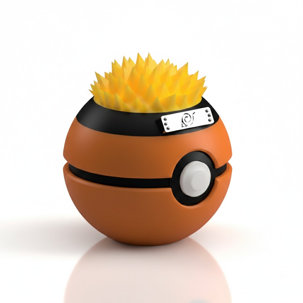 Naruto Inspired Pokeball- 3D Printed Unique Display Collectible