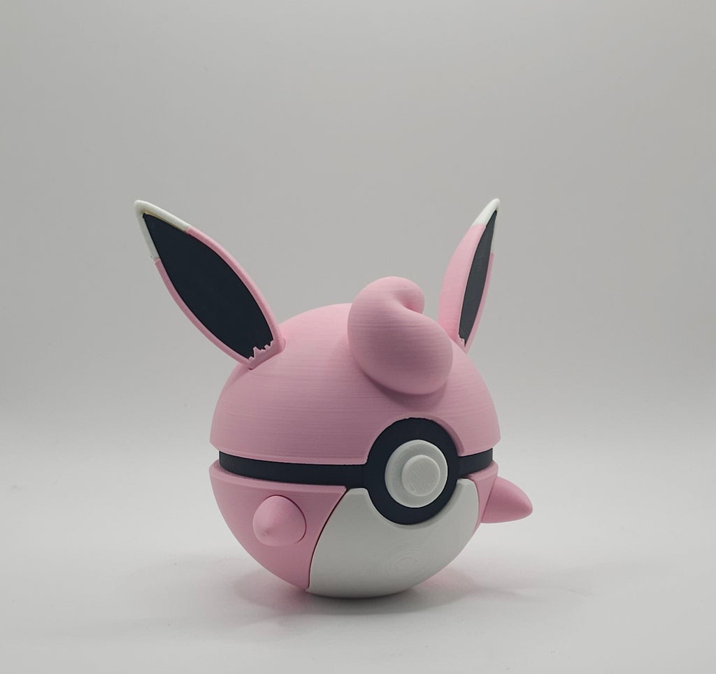 Pokemon Character Design - 3D Printed Pokeball - Wigglytuff - Unique Display Collectible
