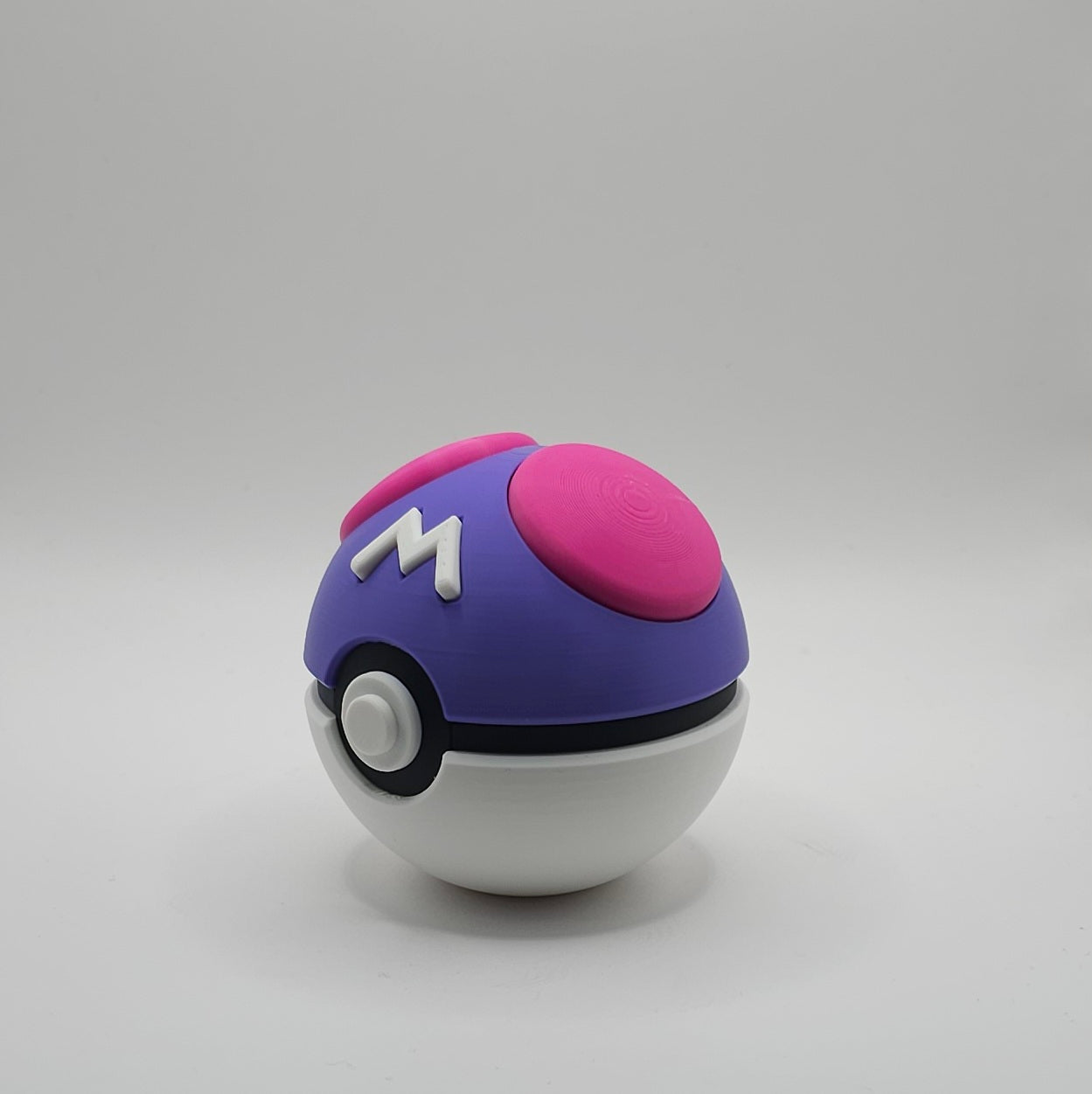 Pokemon 3D Printed Pokeball- Master Ball Design- Unique Display Collectible
