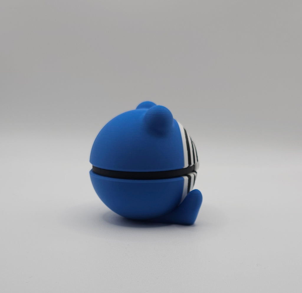 Pokemon Character Design - 3D Printed Pokeball - Poliwhirl - Unique Display Collectible