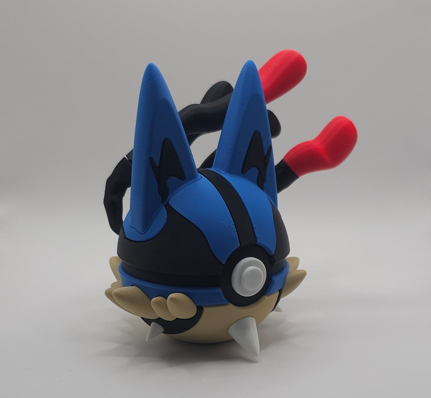 Pokemon Character Design - 3D Printed Pokeball - Mega Lucario - Unique Display Collectible