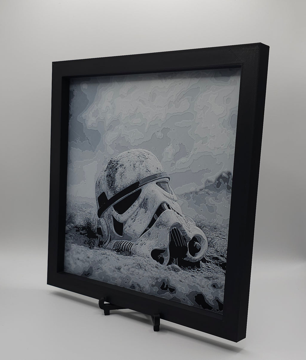 Sci-Fi Inspired Design HueForge- 3D Printed Wall Art- Unique Display Collectible