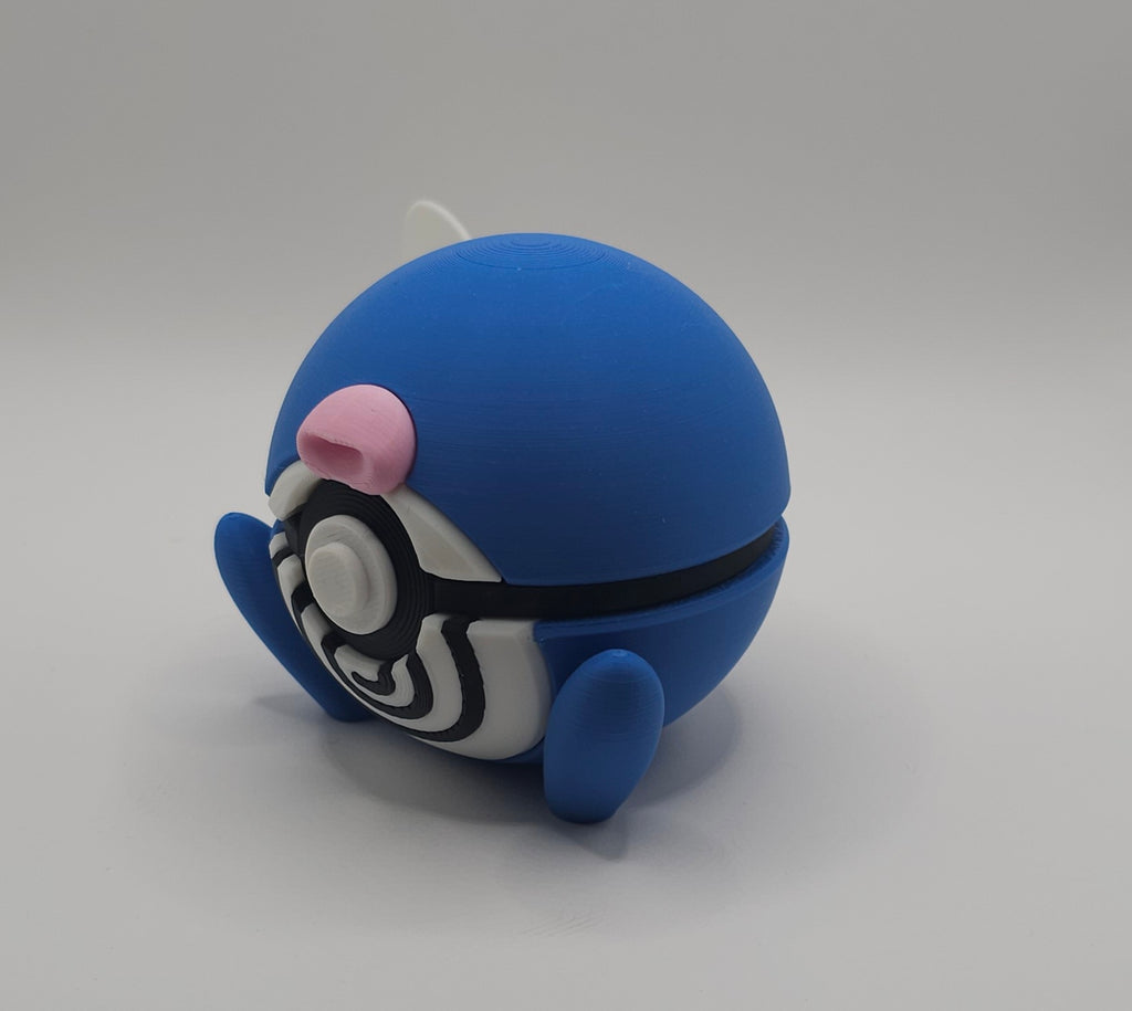 Pokemon Character Design 3D Printed Pokeball - Poliwag - Unique Display Collectible