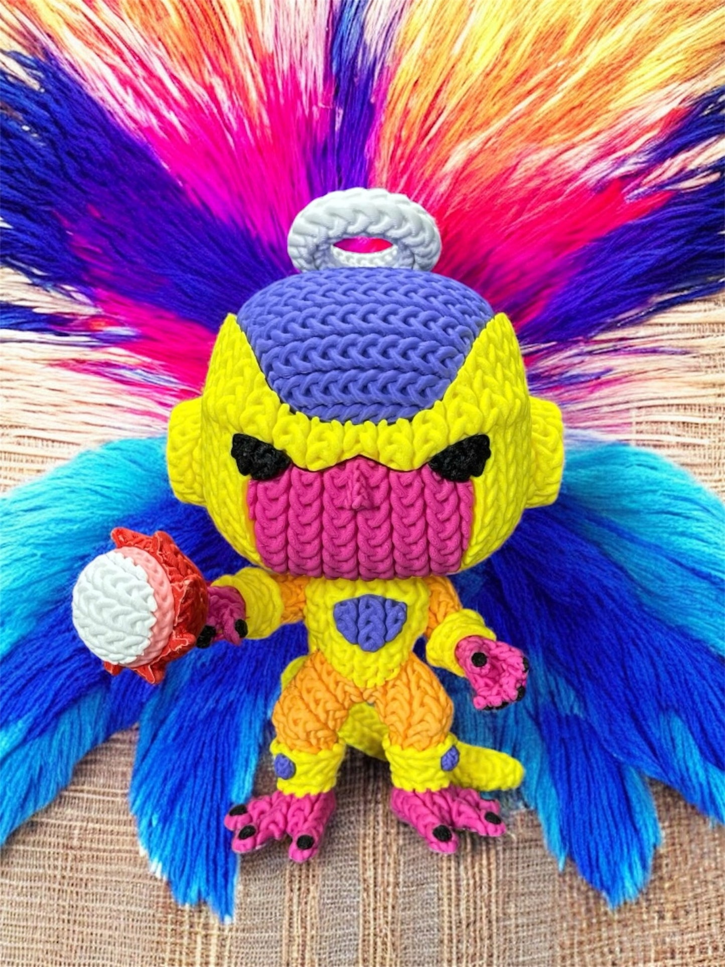 Knitted Design - 3D Printed Dragonball Z Character Figures - Unique Display Collectibles