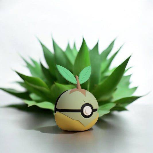 Pokemon Character Design- 3D Printed Pokeball- Turtwig- Unique Display Collectible