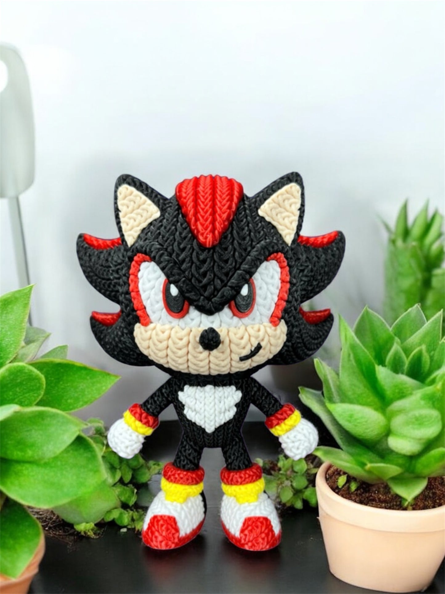 Knitted Design - 3D Printed Sonic the Hedgehog Character Figures - Unique Display Collectibles