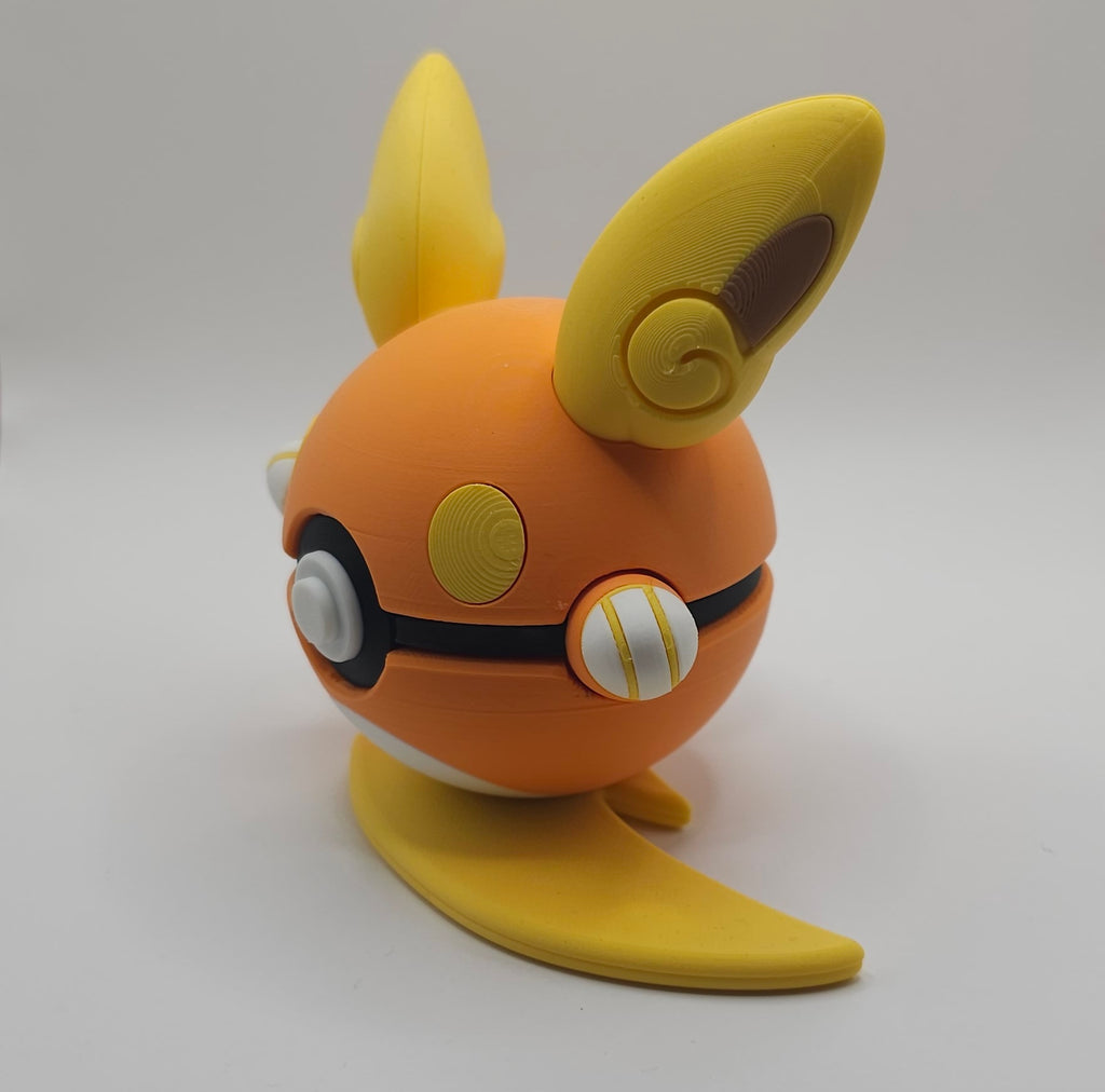 Pokemon Character Design- 3D Printed Pokeball- Alolan Raichu- Unique Display Collectible