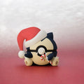 Pokemon Character Design- 3D Printed Pokeball- Christmas Snorlax- Unique Display Collectible