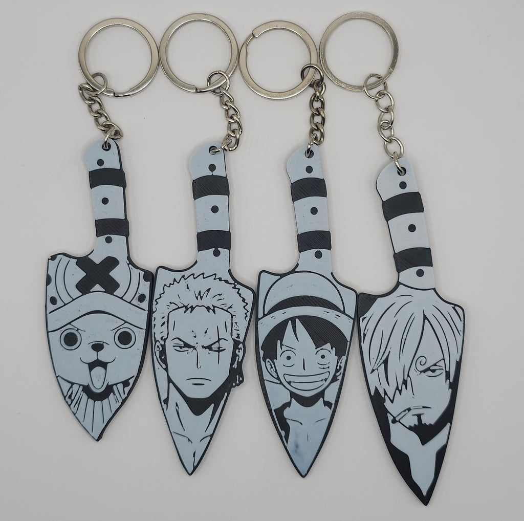 One Piece Character Inspired- 3D Printed Dagger Style Keychain- Unique Fan Art Collectible