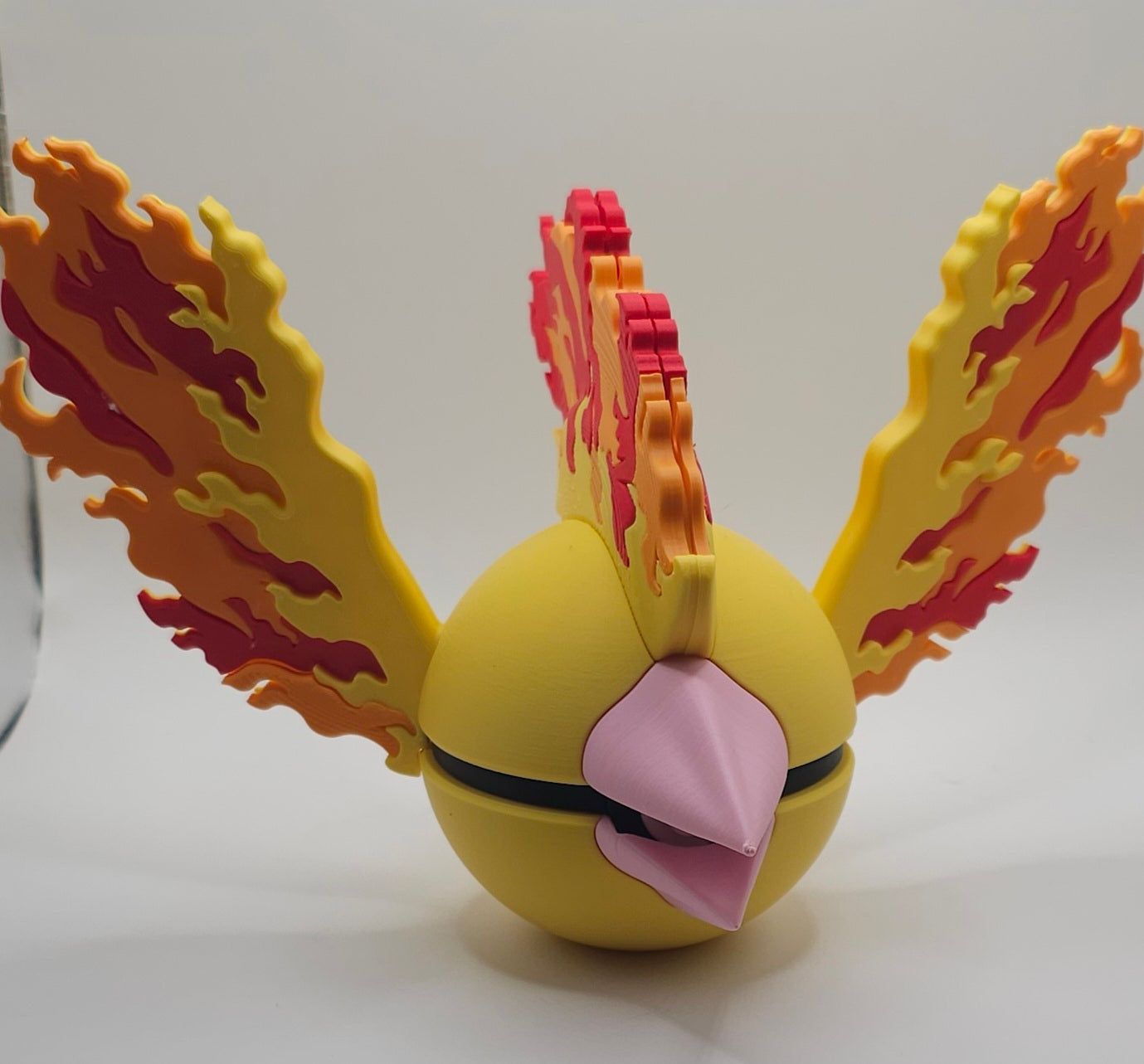 Pokemon Character Design 3D Printed Pokeball - Moltres - Unique Display Collectible