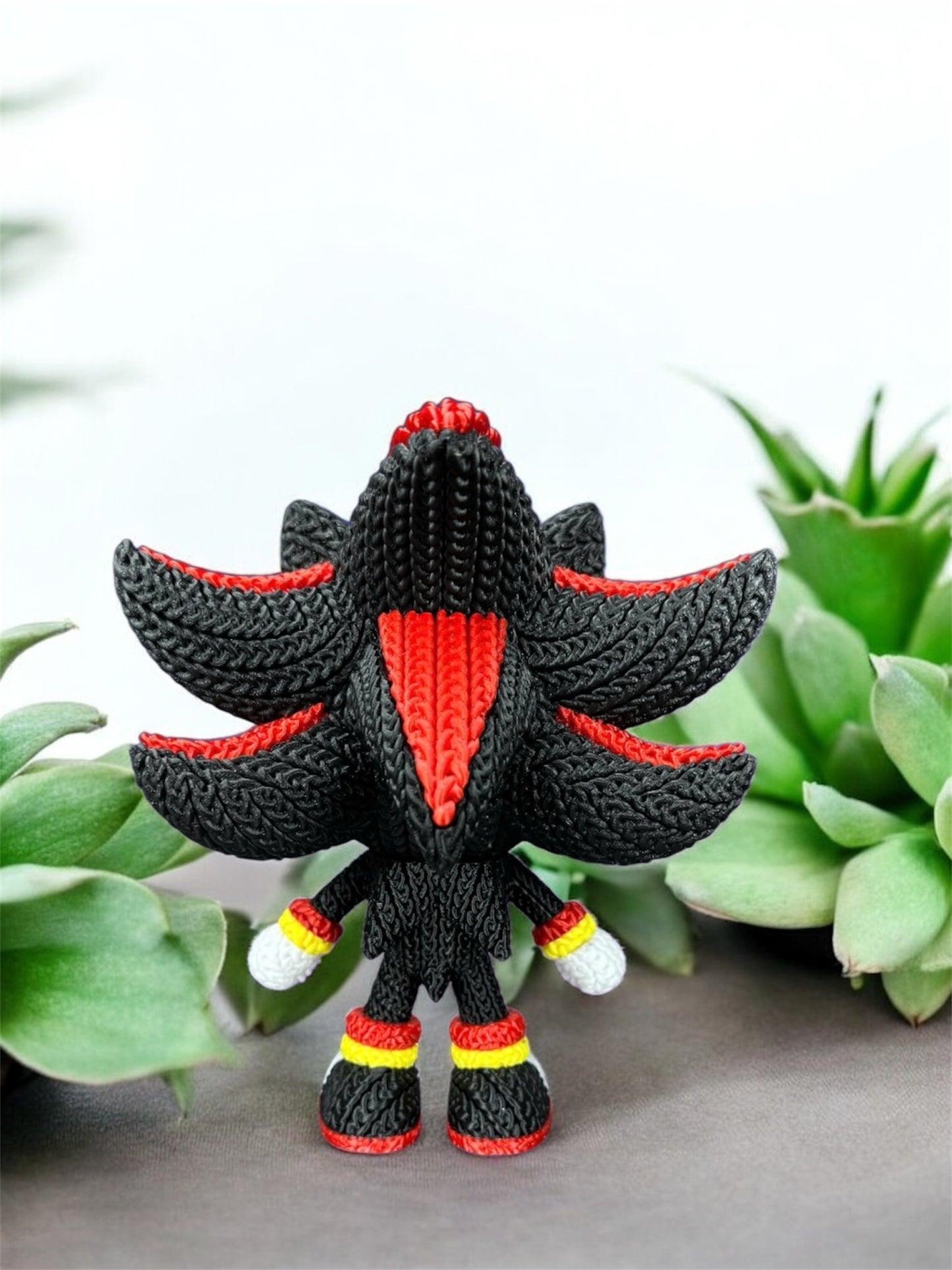 Knitted Design - 3D Printed Sonic the Hedgehog Character Figures - Unique Display Collectibles