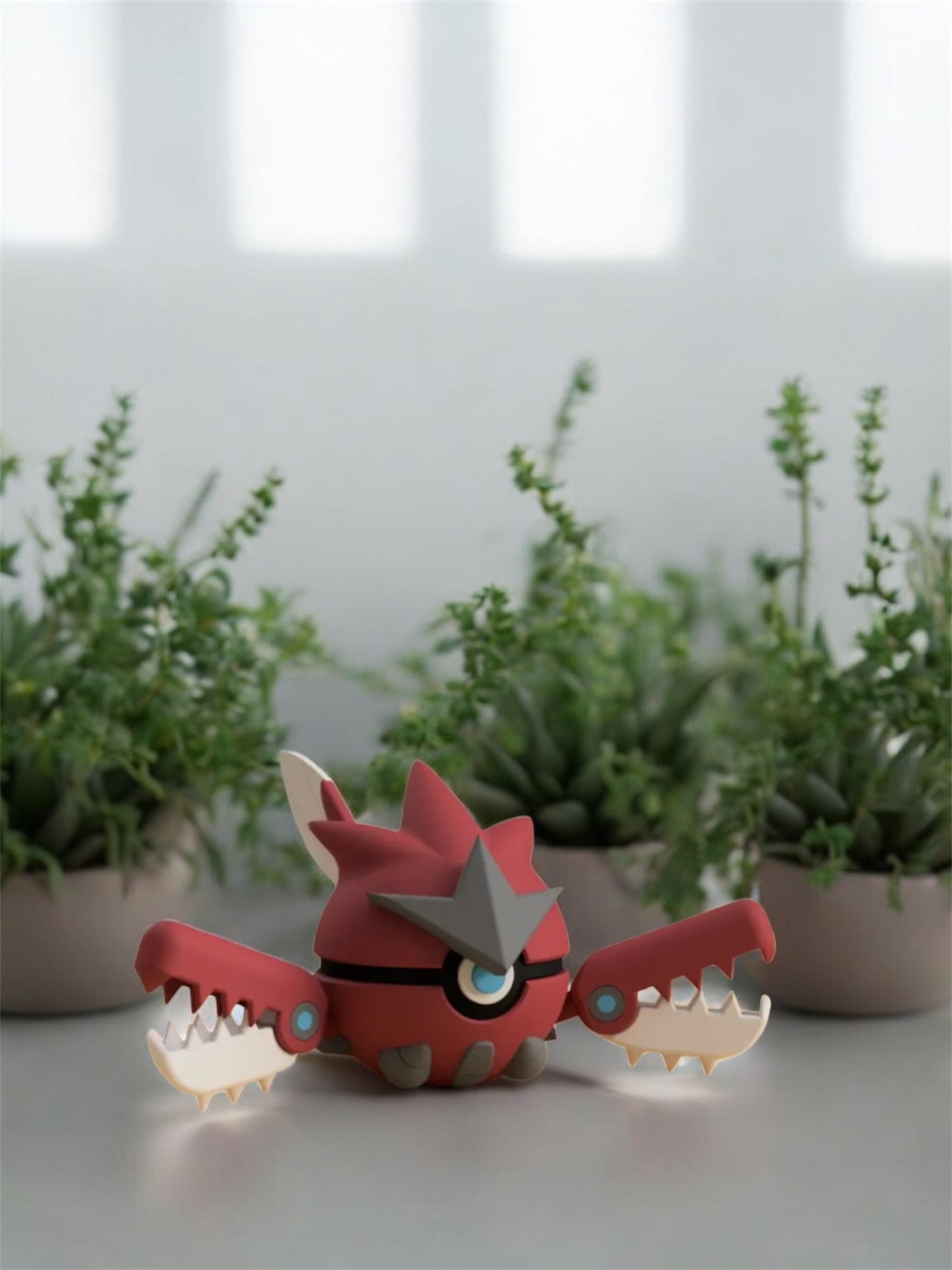 Pokemon Character Design- 3D Printed Pokeball- Mega Scizor- Unique Display Collectible
