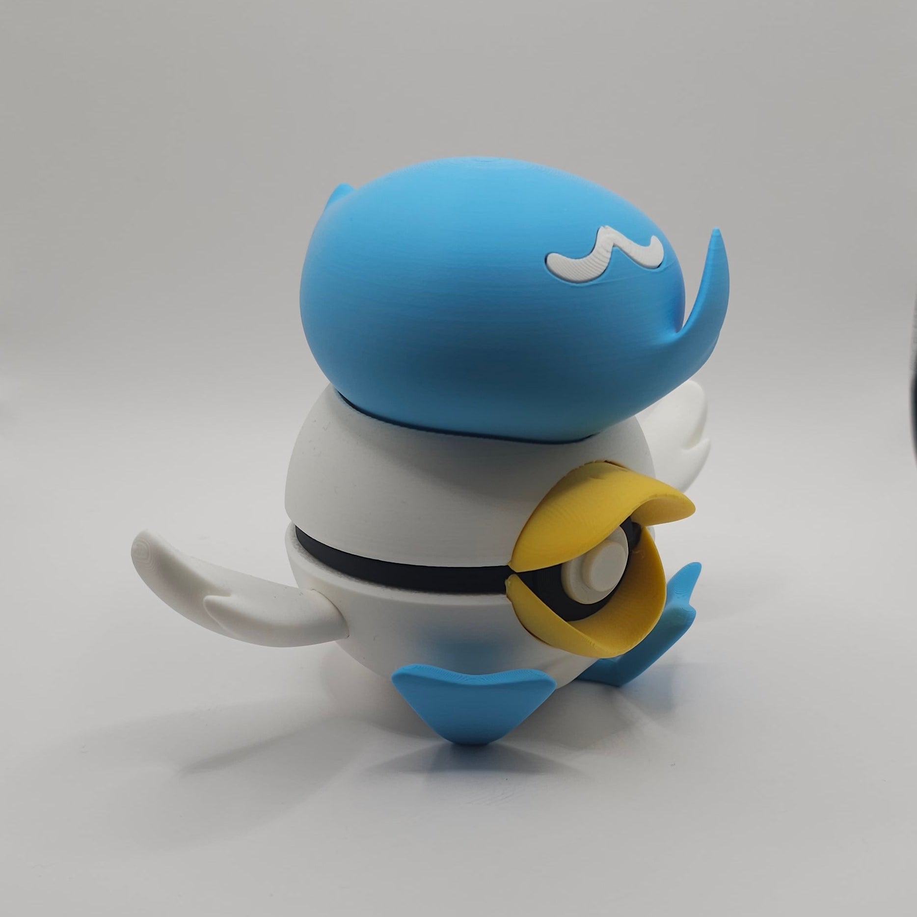 Pokemon Character Design- 3D Printed Pokeball- Quaxly- Unique Display Collectible