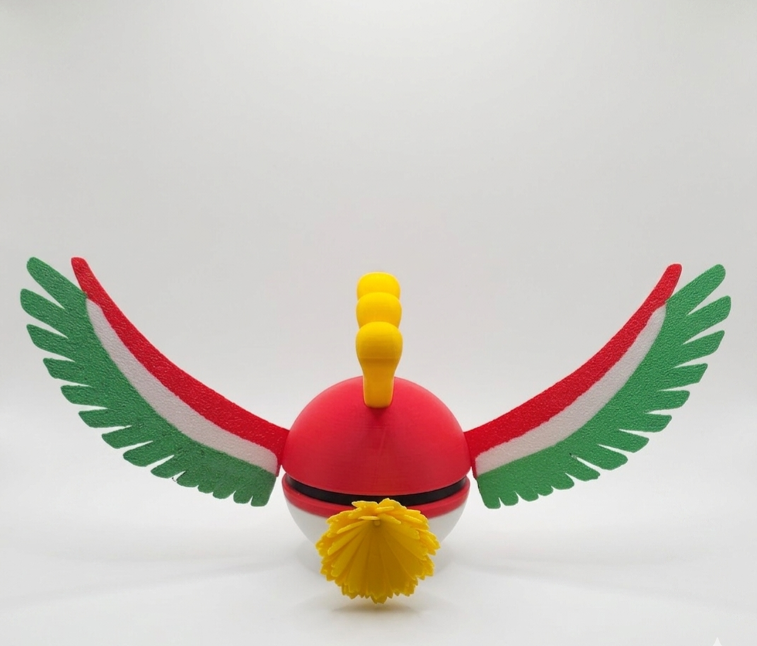 Pokemon Character Design - 3D Printed Pokeball - Ho Oh - Unique Display Collectible