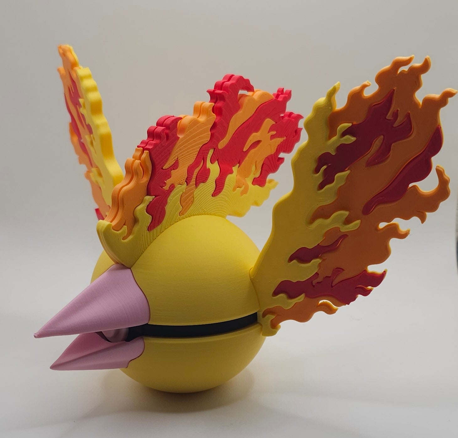 Pokemon Character Design 3D Printed Pokeball - Moltres - Unique Display Collectible