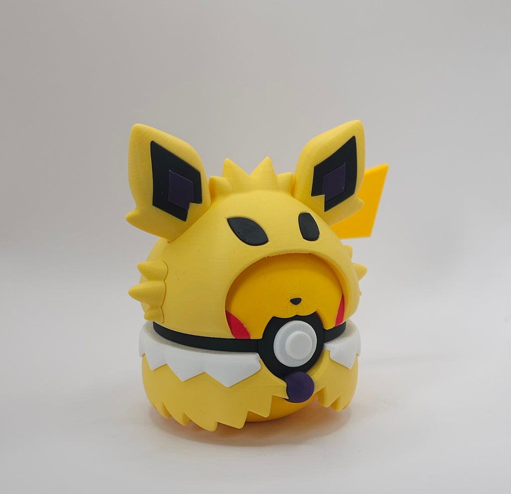 Pokemon Pikachu-Umbreon Poncho Design- 3D Printed Pokeball- Unique Display Fan Art Collectible