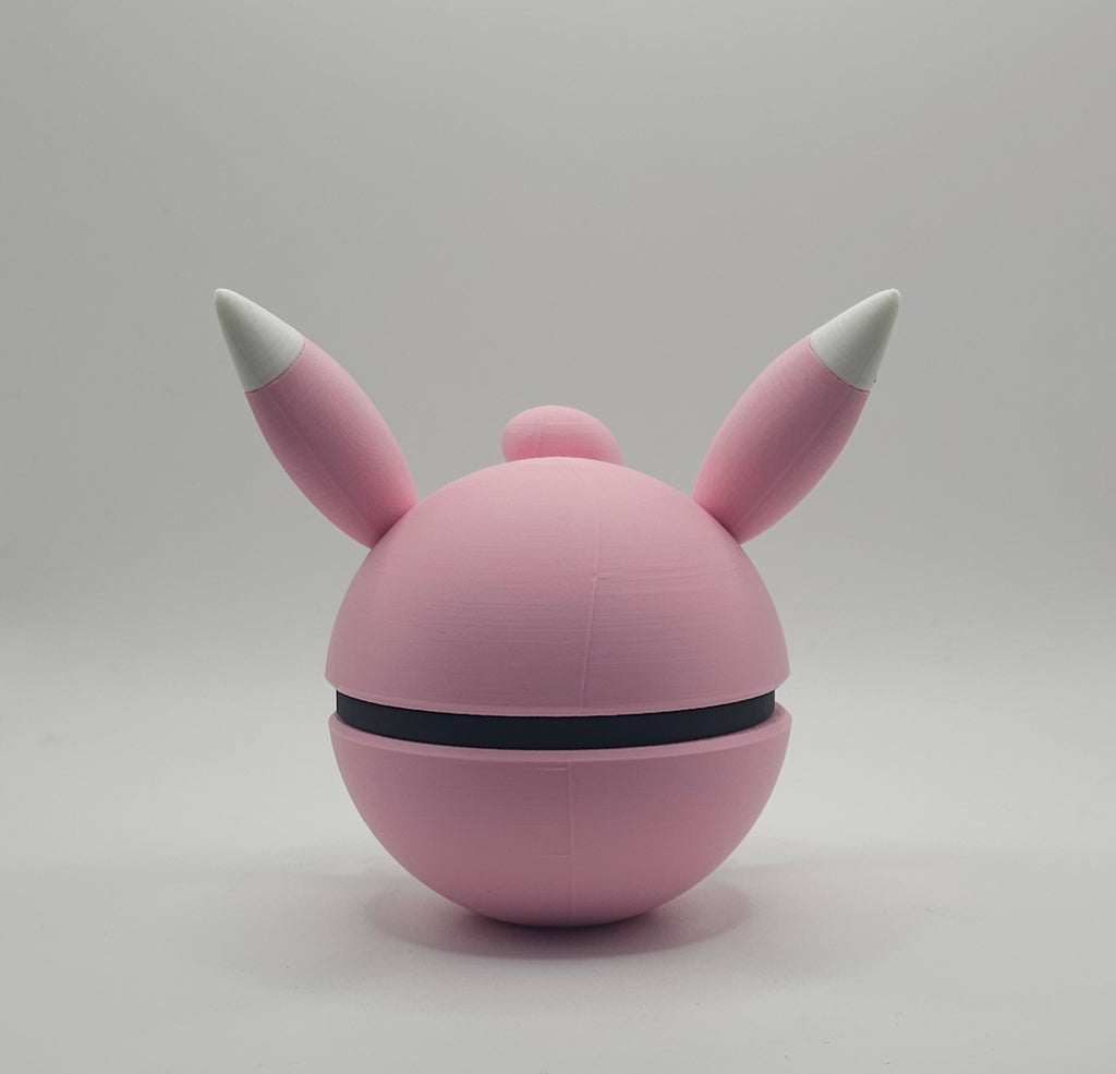 Pokemon Character Design - 3D Printed Pokeball - Wigglytuff - Unique Display Collectible
