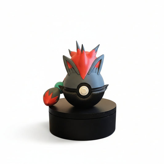 Pokemon Character Design- 3D Printed Pokeball- Zoroark- Unique Display Collectible