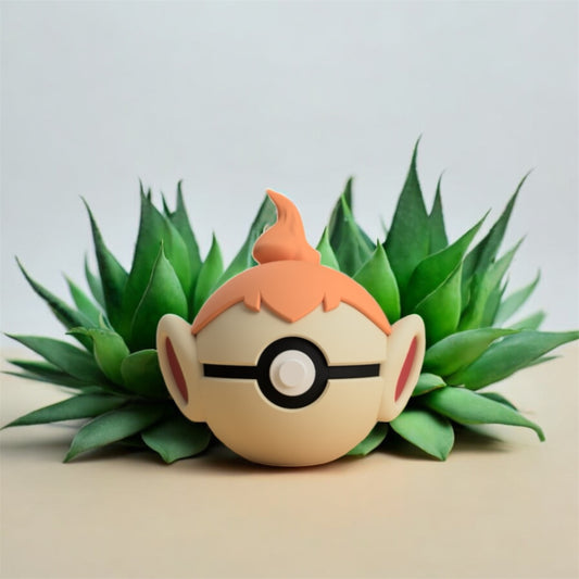 Pokemon Character Design- 3D Printed Pokeball- Chimchar- Unique Display Collectible