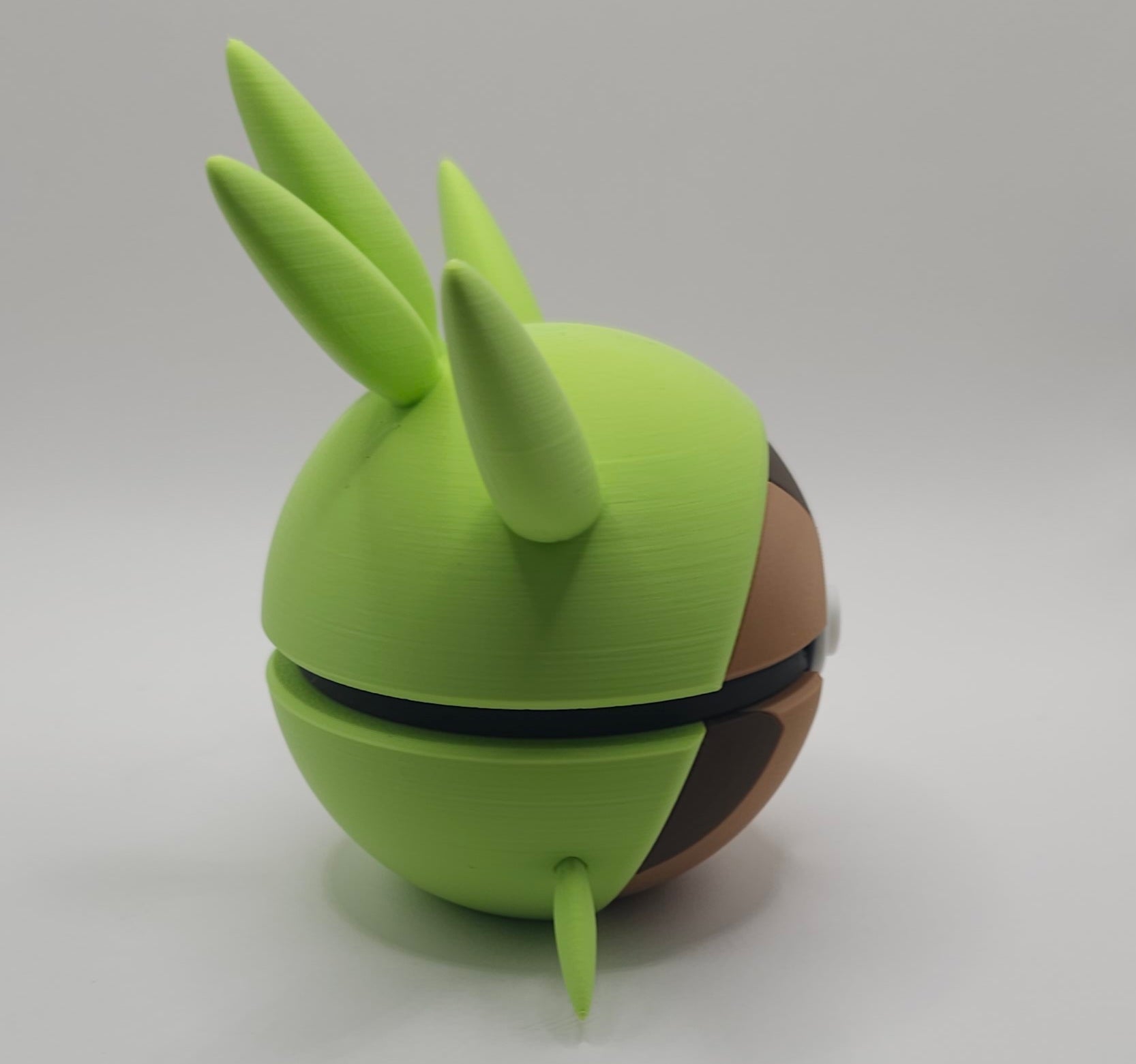 Pokemon Character Design- 3D Printed Pokeball- Chespin- Unique Display Collectible