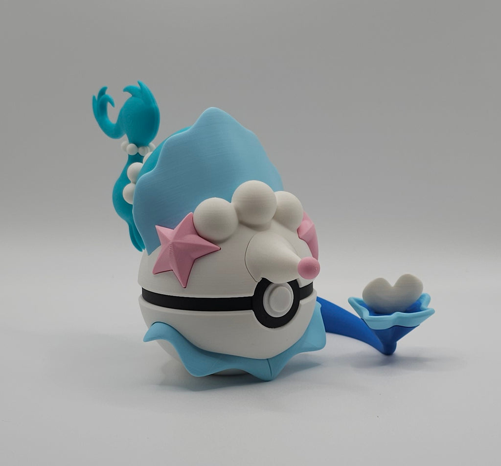 Pokemon Character Design- 3D Printed Pokeball- Primarina- Unique Display Collectible