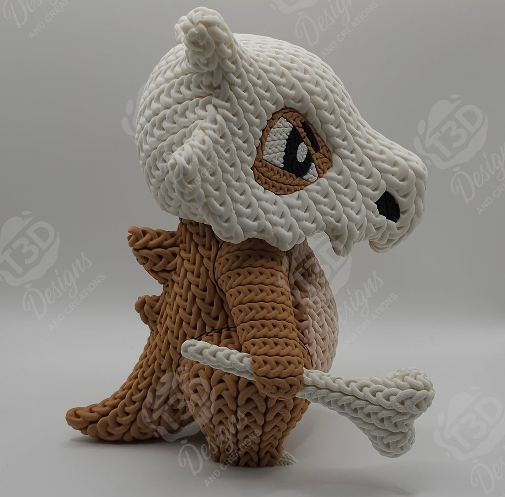 Cubone Knitted Design Figure