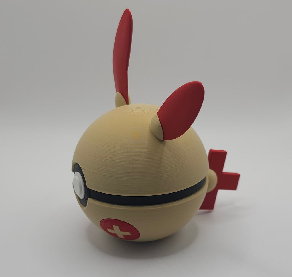 Pokemon Character Design- 3D Printed Pokeball- Minun & Plusle- Unique Display Collectible