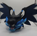 Ultra Mega Charizard X Pokemon Character Design- 3D Printed Realism Pokeball- Unique Display Fan Art Collectible