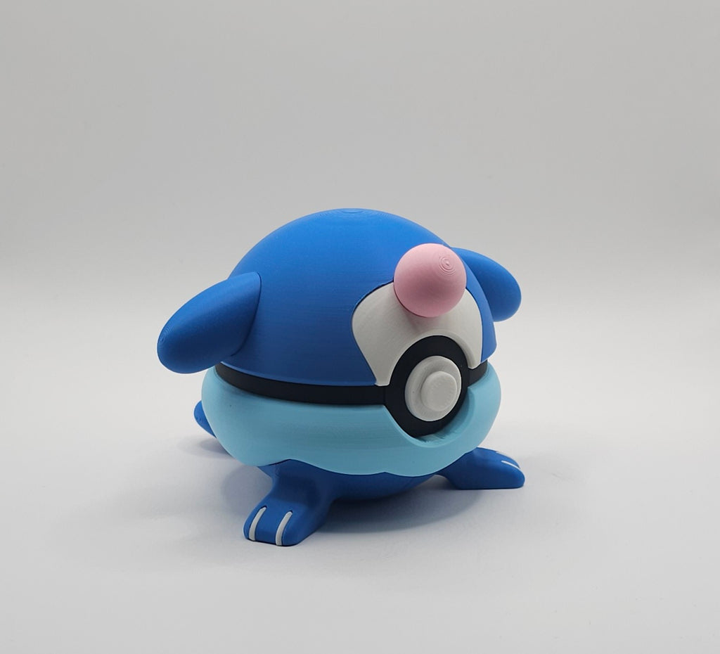 Pokemon Character Design- 3D Printed Pokeball- Popplio- Unique Display Collectible