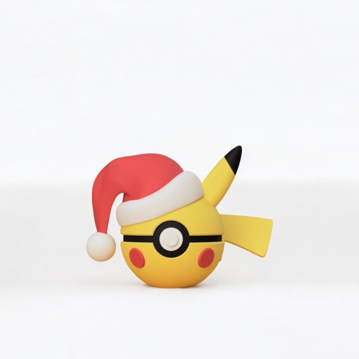 Pokemon Character Design- 3D Printed Pokeball- Christmas Pikachu- Unique Display Collectible