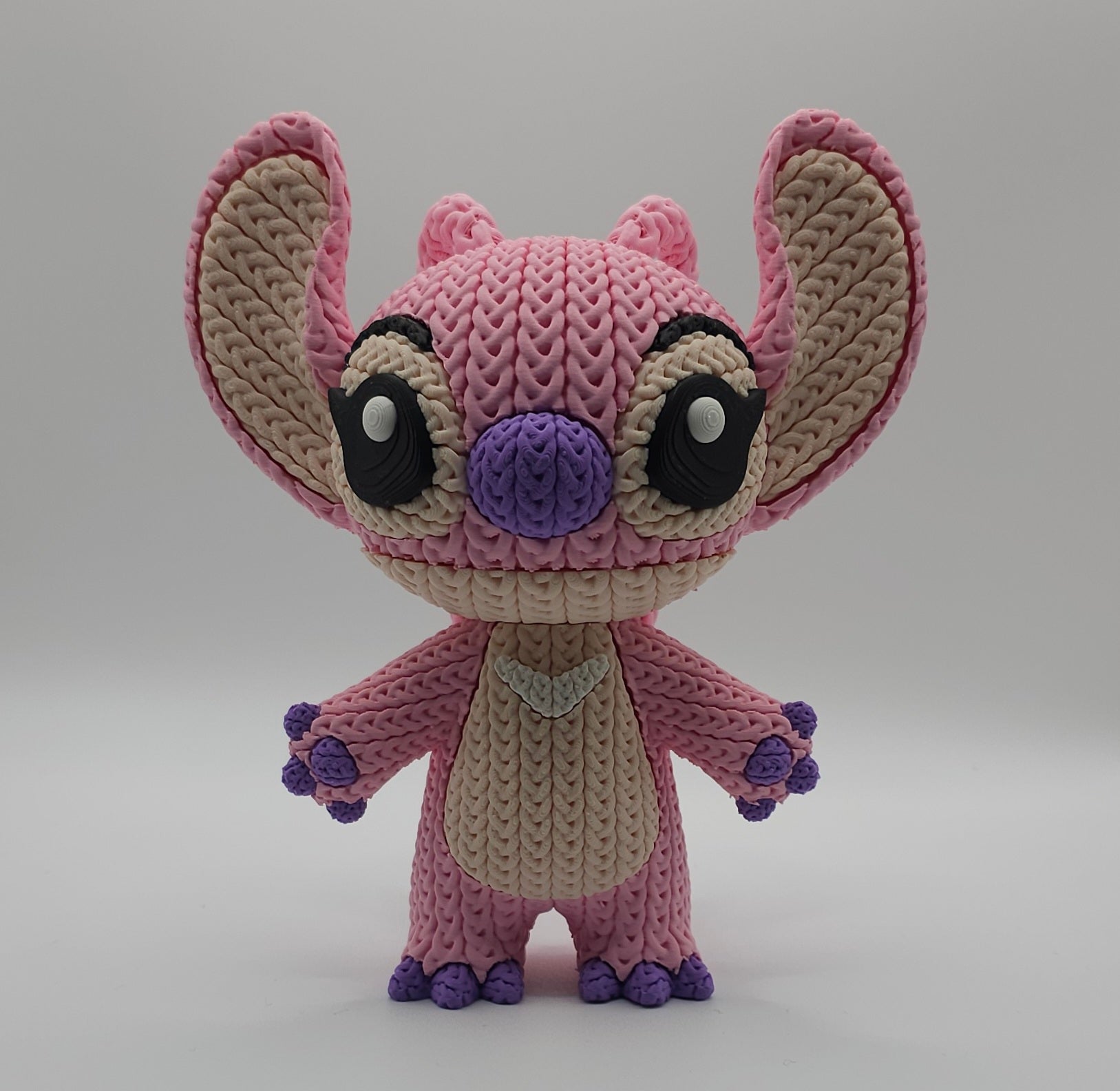 Knitted Design - 3D Printed Lilo & Stitch Inspired Character Figures - Unique Display Collectible