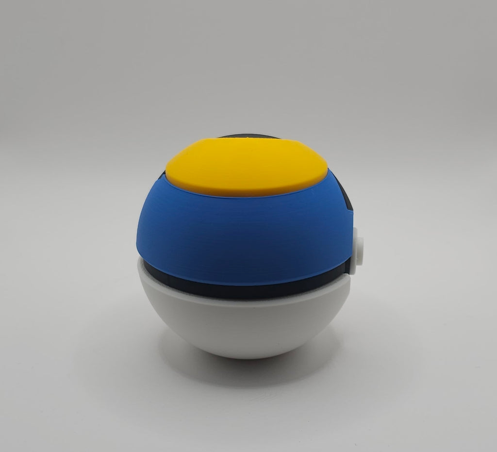Pokemon 3D Printed Pokeball- Moon Ball Design- Unique Fan Art Collectible