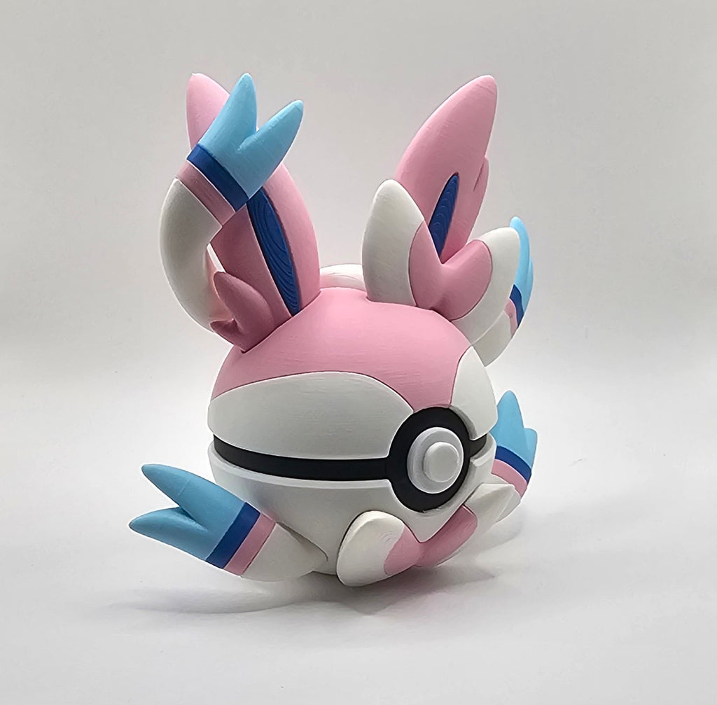 Sylveon Character Design- 3D Printed Display Ball- Unique Display Collectible