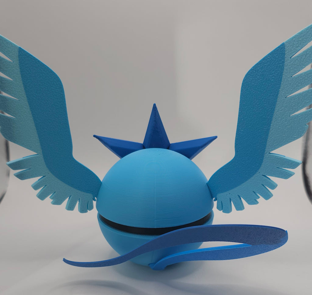 Pokemon Character Design - 3D Printed Pokeball - Articuno - Unique Display Collectible
